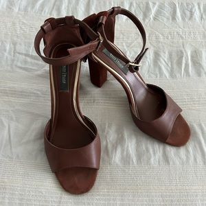 White House Black Market leather heels